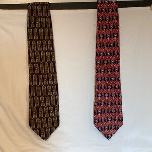 MMA Metropolitan Museum of Art Pair of Ties Elegant Geometric and Abstract Ties